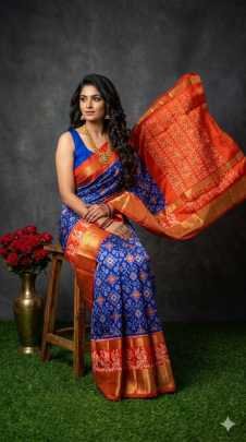 Exclusive Double Weaving Printed Sarees