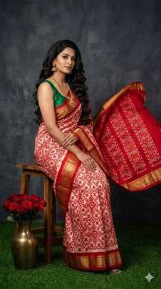 Exclusive Double Weaving Printed Sarees
