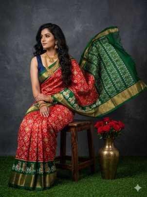 Exclusive Double Weaving Printed Sarees