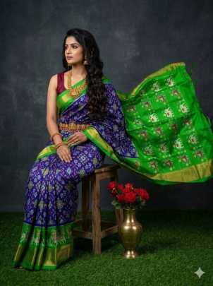 Exclusive Double Weaving Printed Sarees