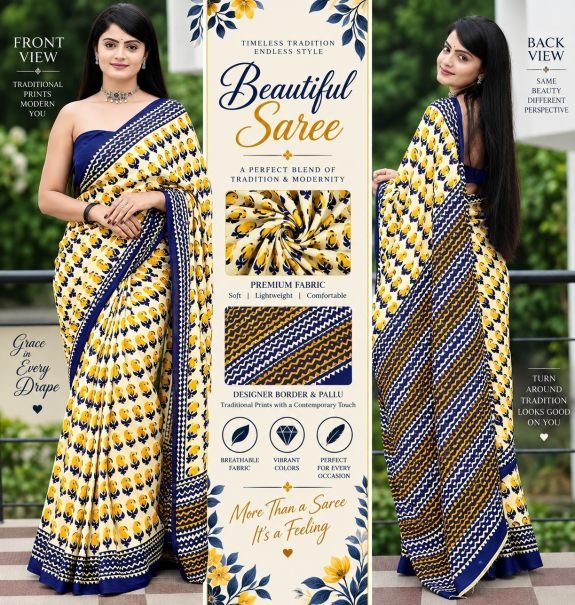 Fancy Mul Mul Cotton Fabric Saree