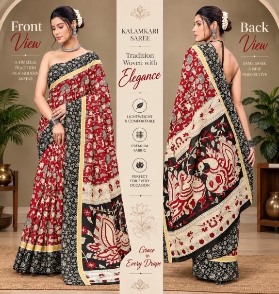 Hand Work Process Cotton Fabric Saree