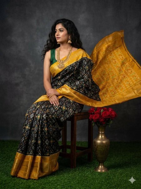 Jacquard Weaving Border Silk Sarees