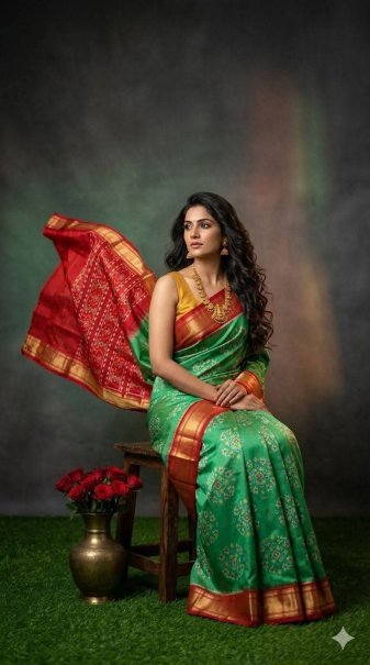 Jacquard Weaving Border Silk Sarees