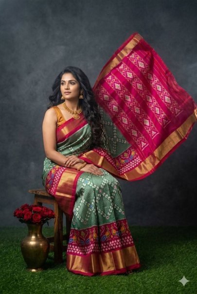 Jacquard Weaving Border Silk Sarees