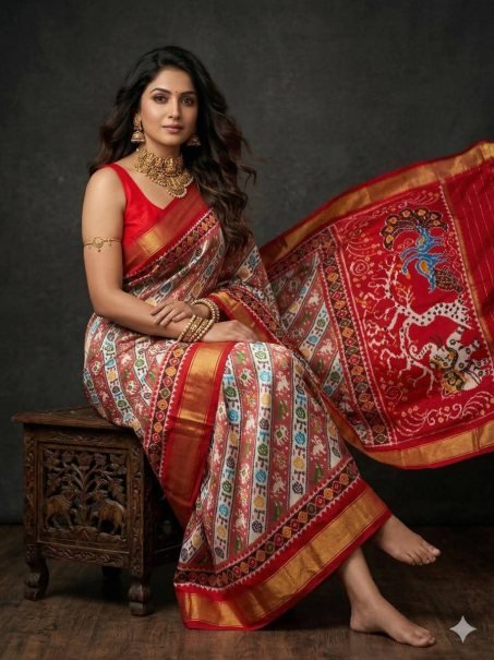 Latest Printed  Double Weaving Sarees