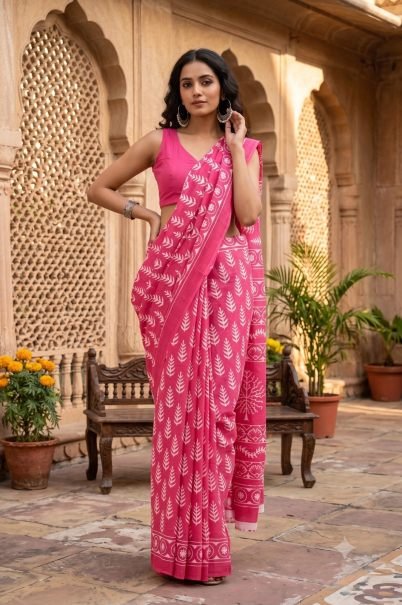 Pure Cotton Jaipur Block Print Sarees