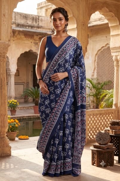 Pure Cotton Jaipur Block Print Sarees