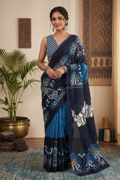 Pure Cotton Jaipur Block Print Sarees